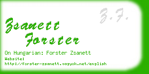 zsanett forster business card